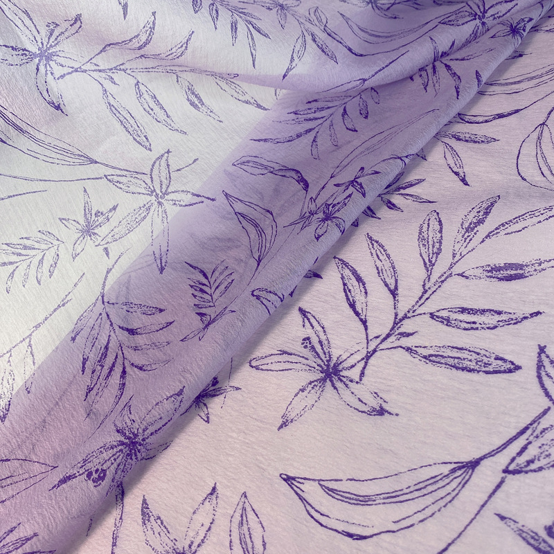 Sewing Tie Dye - Small Fresh Lyocell Printing Fabric Purple