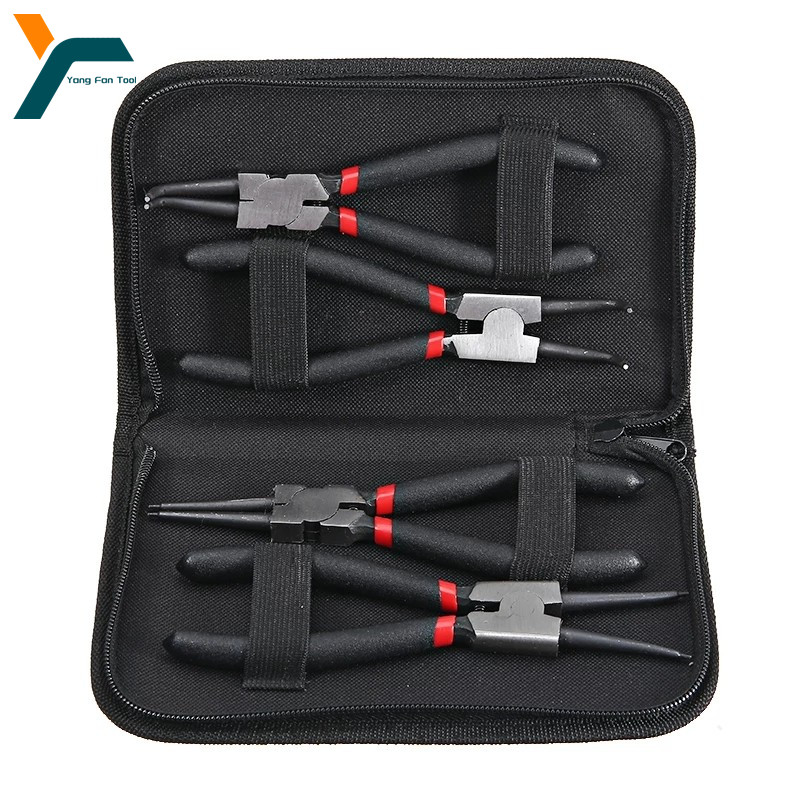 Snap Button Plier - 4Pcs Circlip Plier Set 7'' Long