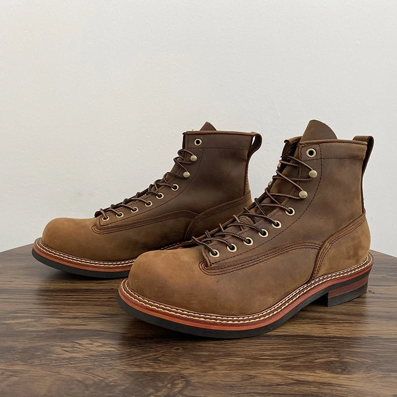 Sewing Necessities - Vintage British Men Ankle Boots Handmade