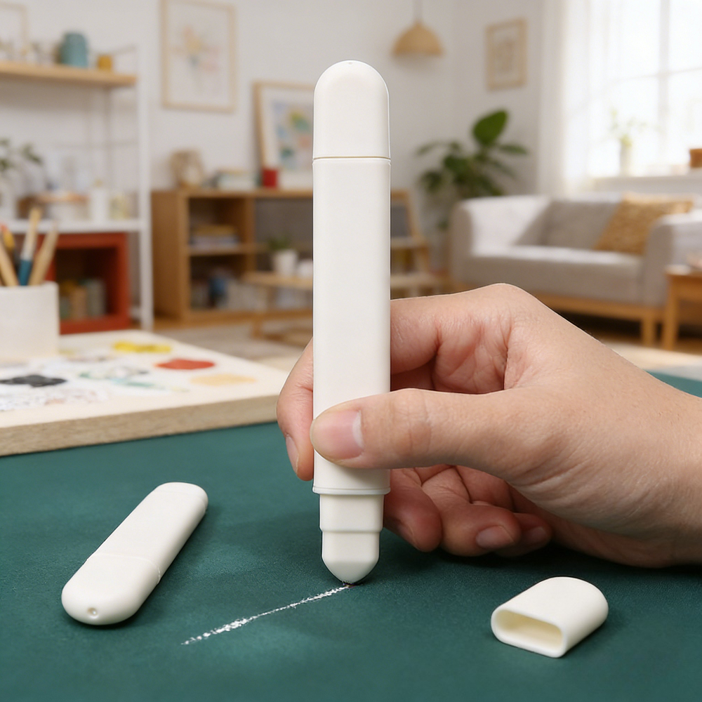 Fabric Marking Pen - White Plastic Refillable Chalk Pen with