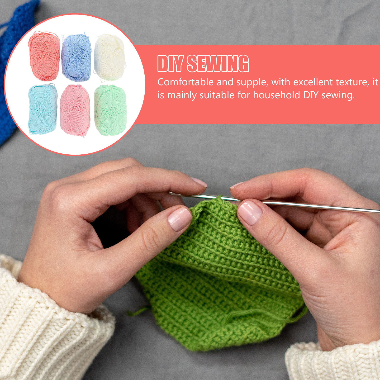 Sewing Roll - 6 Rolls Crochet Yarn Lace Cotton