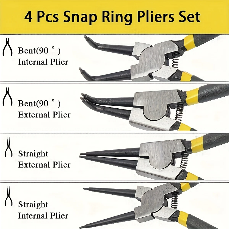 4 Pcs Snap Ring Pliers Set, 7  - Snap Button Plier review and price