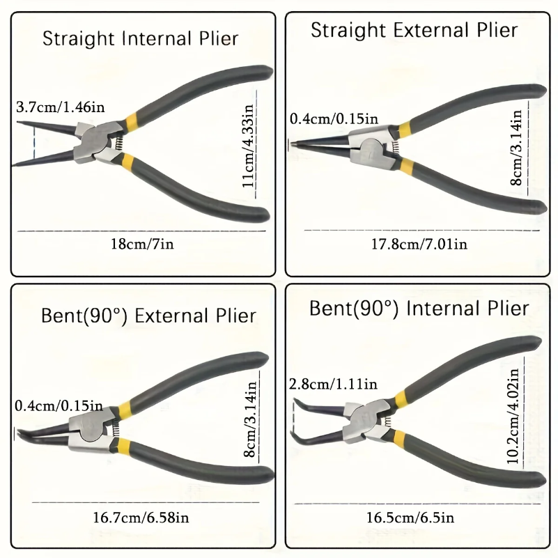 4 Pcs Snap Ring Pliers Set, 7  - Snap Button Plier review and price