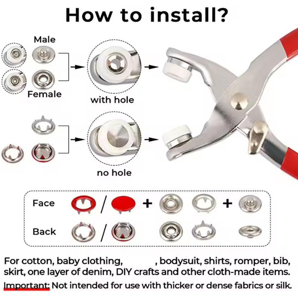 Hot 100pcs Metal Prong Snap Bu - Snap Button Plier review and price