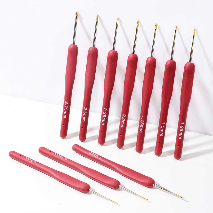 10pcs Red Crochet Set Kit Sili - Sewing Necessities review and price