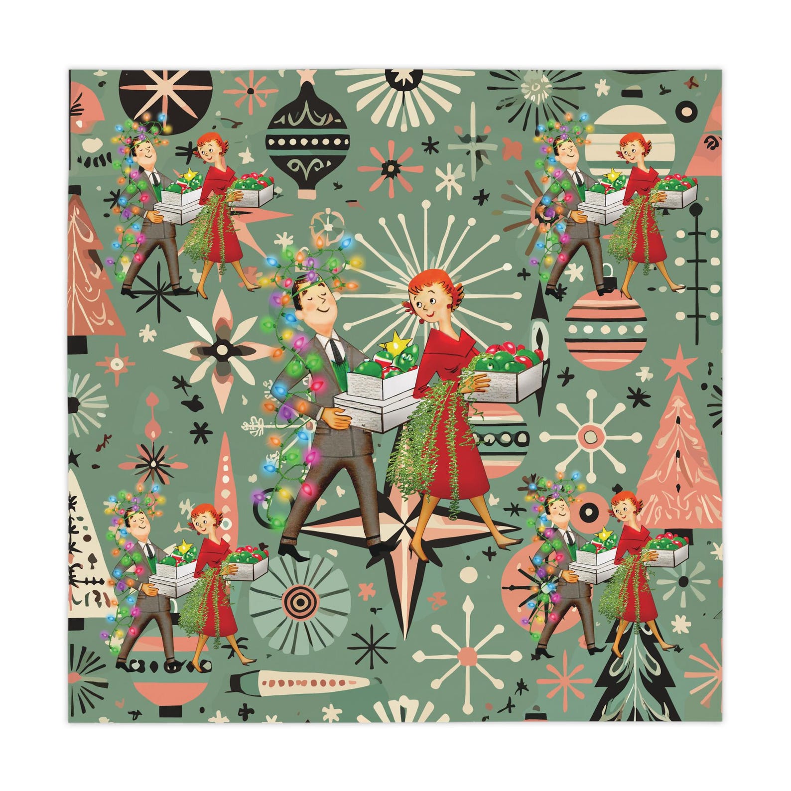 Retro 1950s Kitsch Christmas S - Century Textile & Sewing Supply review and price