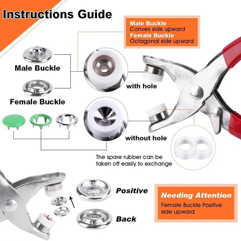 Prong Rings 10mm Metal Buckle  - Snap Button Plier review and price