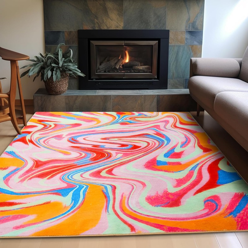 Orange Aesthetic Bedroom Rug V - Century Textile & Sewing Supply review and price