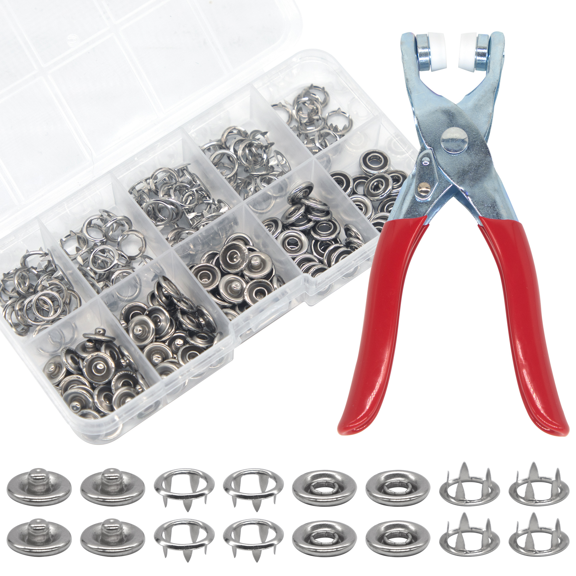 50 Sets Snap Fasteners Kit Too - Snap Button Plier review and price