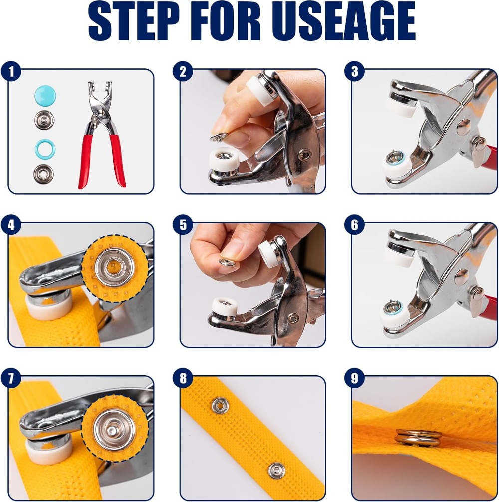 200 Set Snap Button Kit, 9.5mm - Sewing Fabric review and price