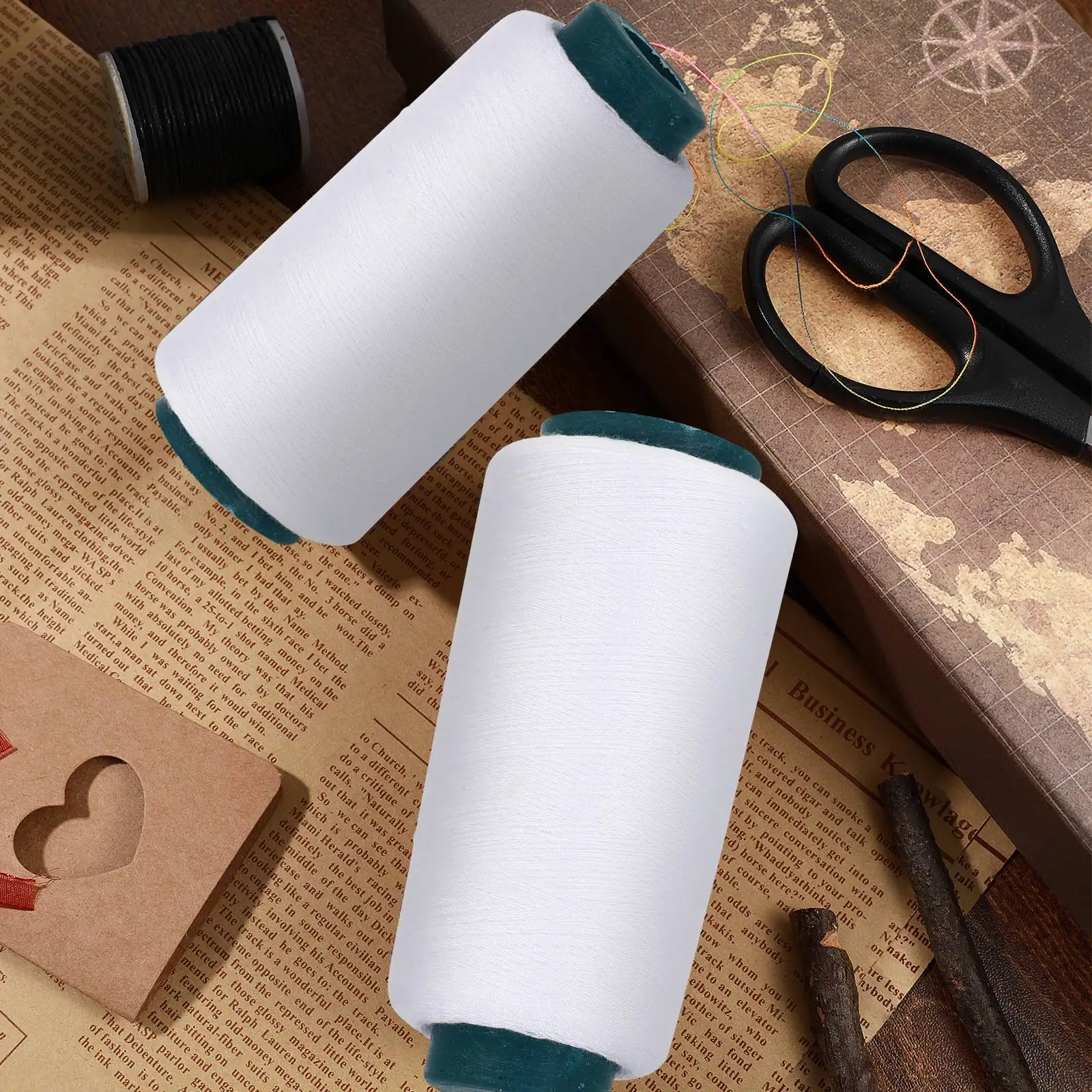 3000 Yards Bleached White Cott - Sewing Thread In Textile review and price