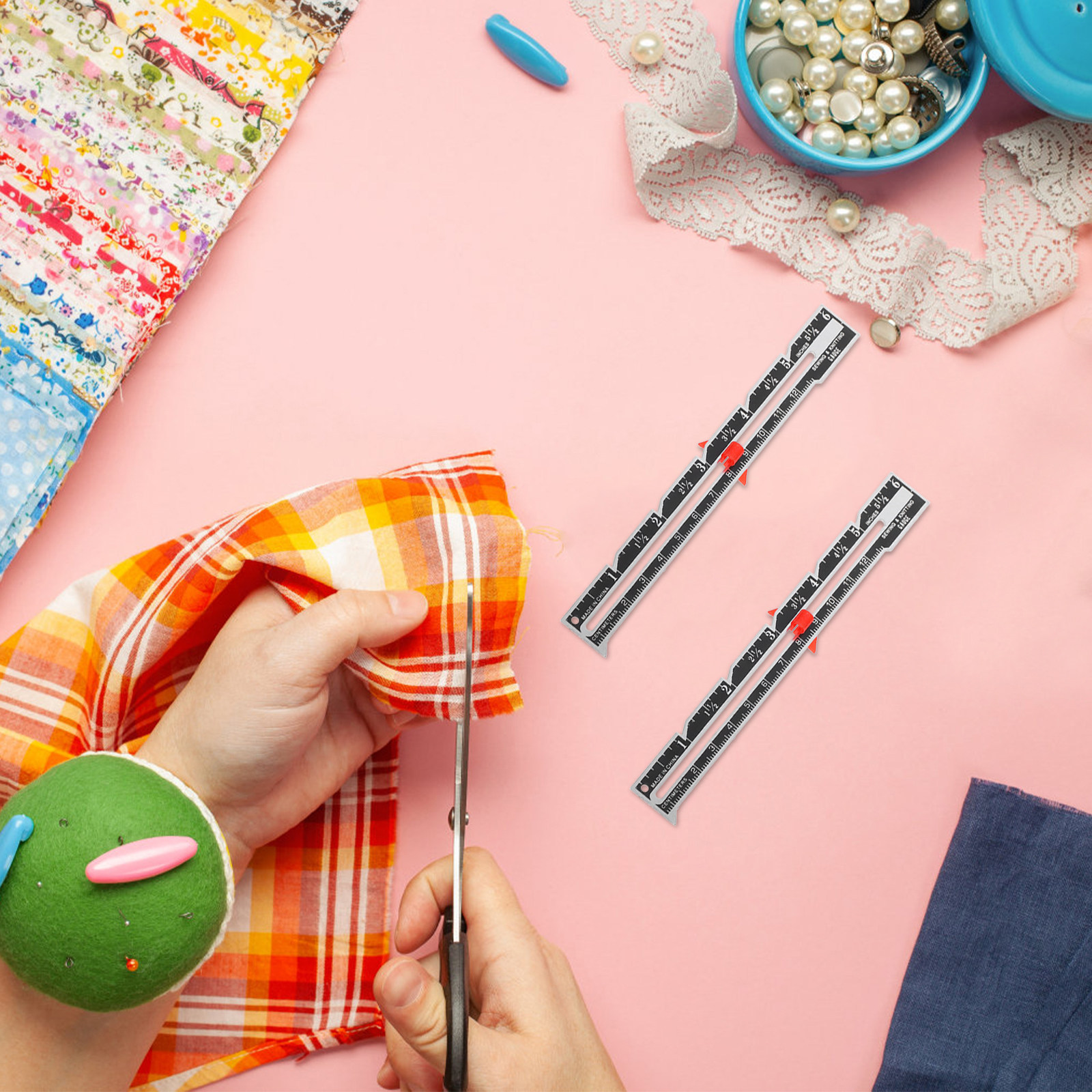 12Pcs Seam Gauge Ruler Set Pre - Sewing Knit review and price