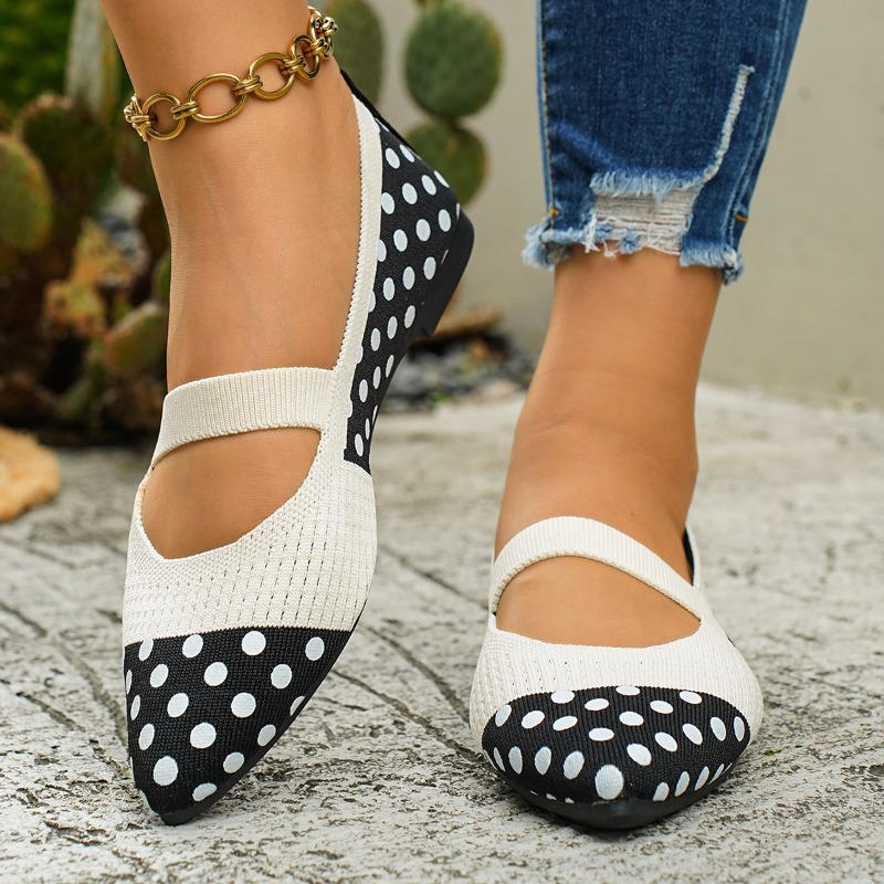 Women's Pointed-toe Polka Dot  - Sewing Knit review and price