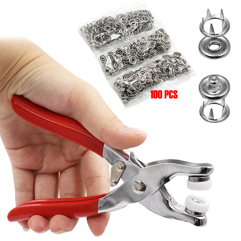 100pc Five-prong ButtonInstall - Snap Button Plier review and price
